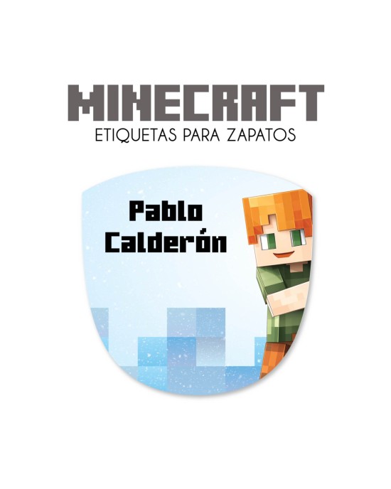 Pack Escuela y Zapatos Minecraft| Pack Adheribles y Zapatos