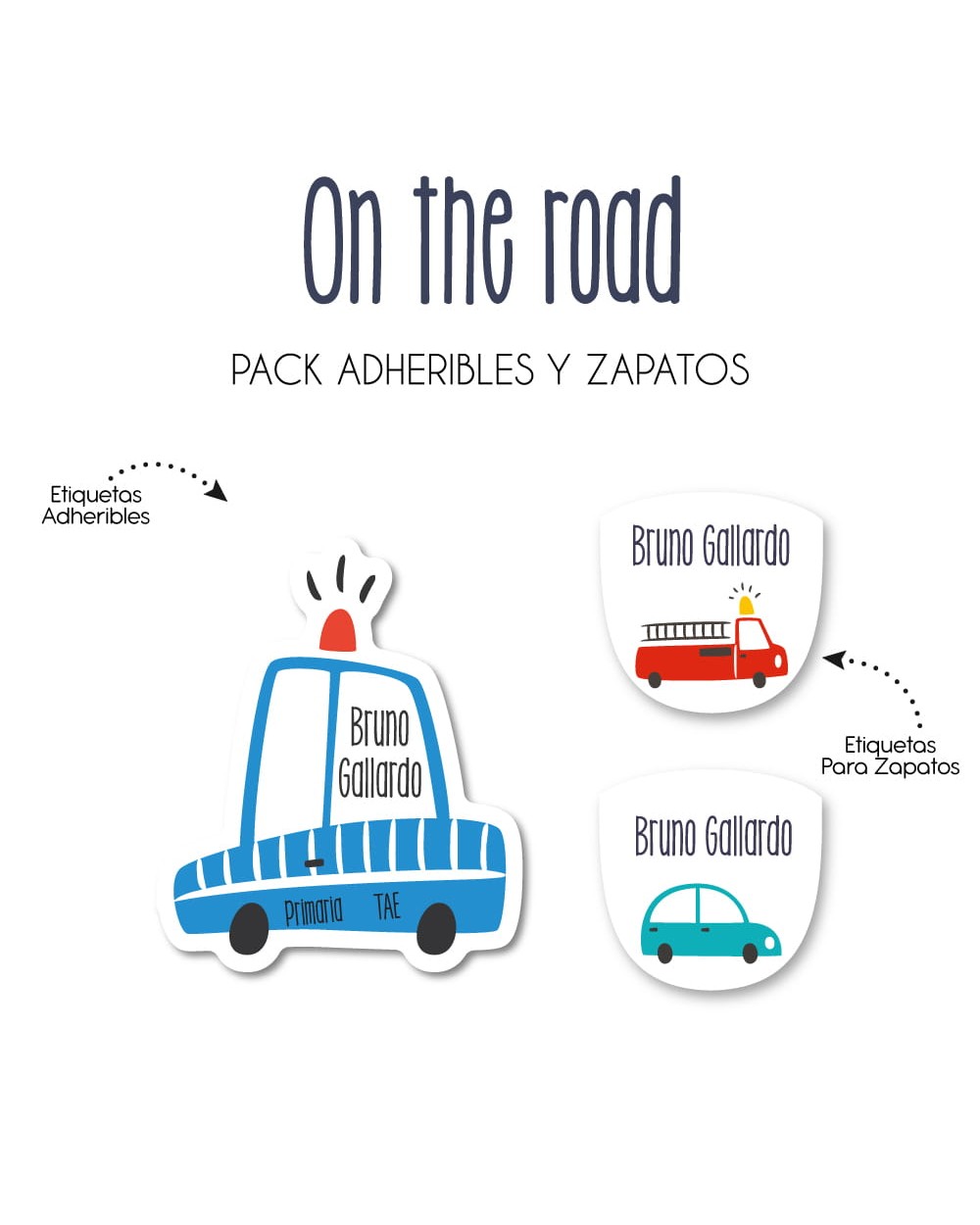 Pack Escuela y Zapatos On the Road | Pack Adheribles y Zapatos Pack Escuela y Zapatos On the Road | Pack Adheribles y Zapatos