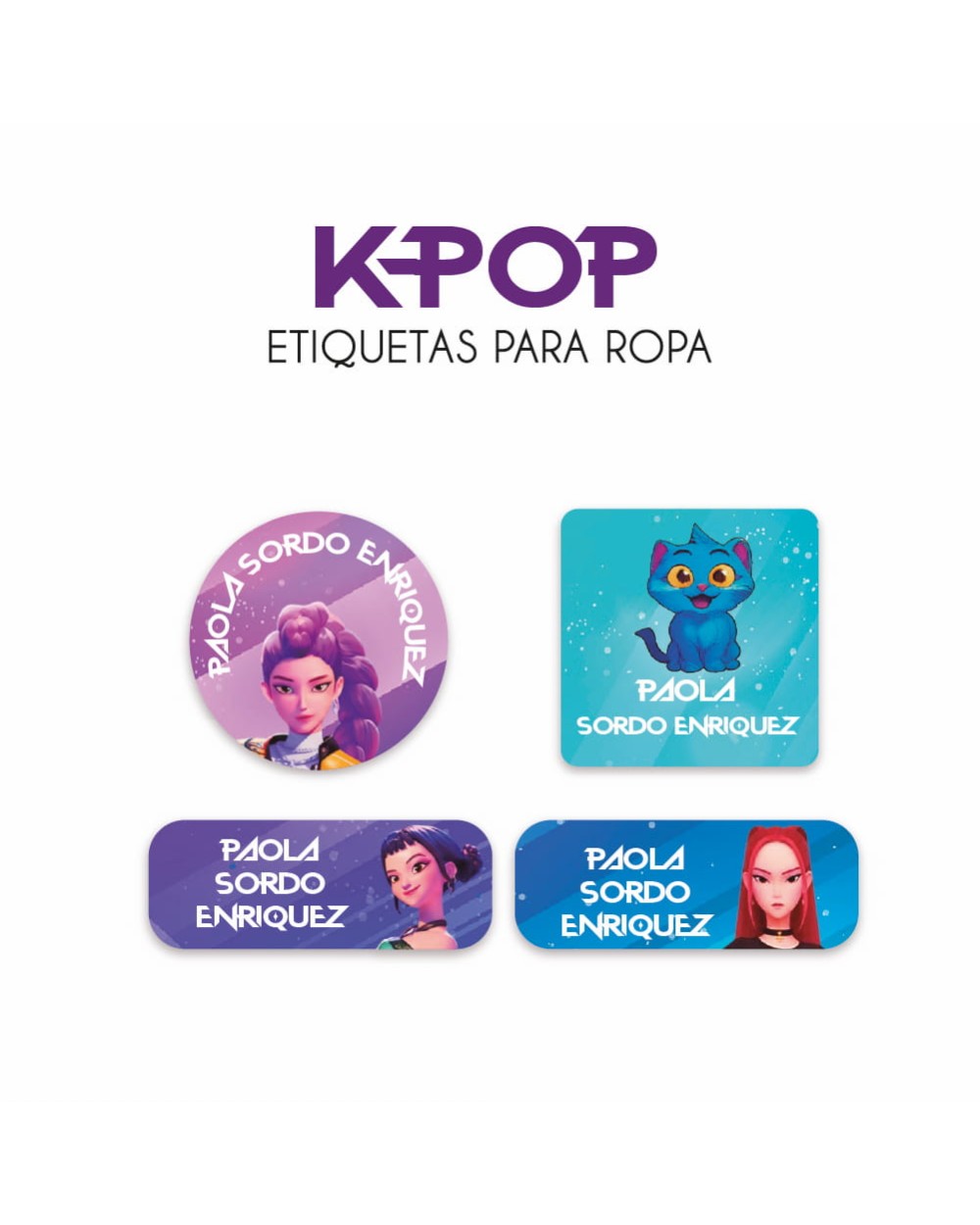 Ropa K-POP-Etiquetas Para Ropa Ropa K-POP-Etiquetas Para Ropa