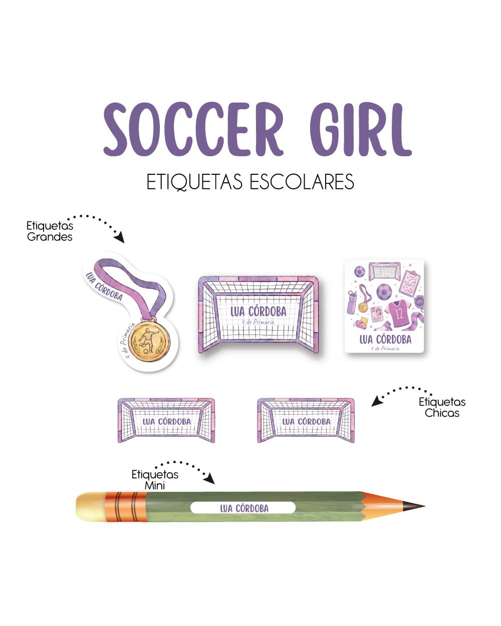 Pack Escuela y Zapatos Soccer Girl | Pack Adheribles y Zapatos Pack Escuela y Zapatos Soccer Girl | Pack Adheribles y Zapatos