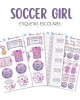 Escuela Adheribles Soccer Girl - Etiquetas Para Escuela