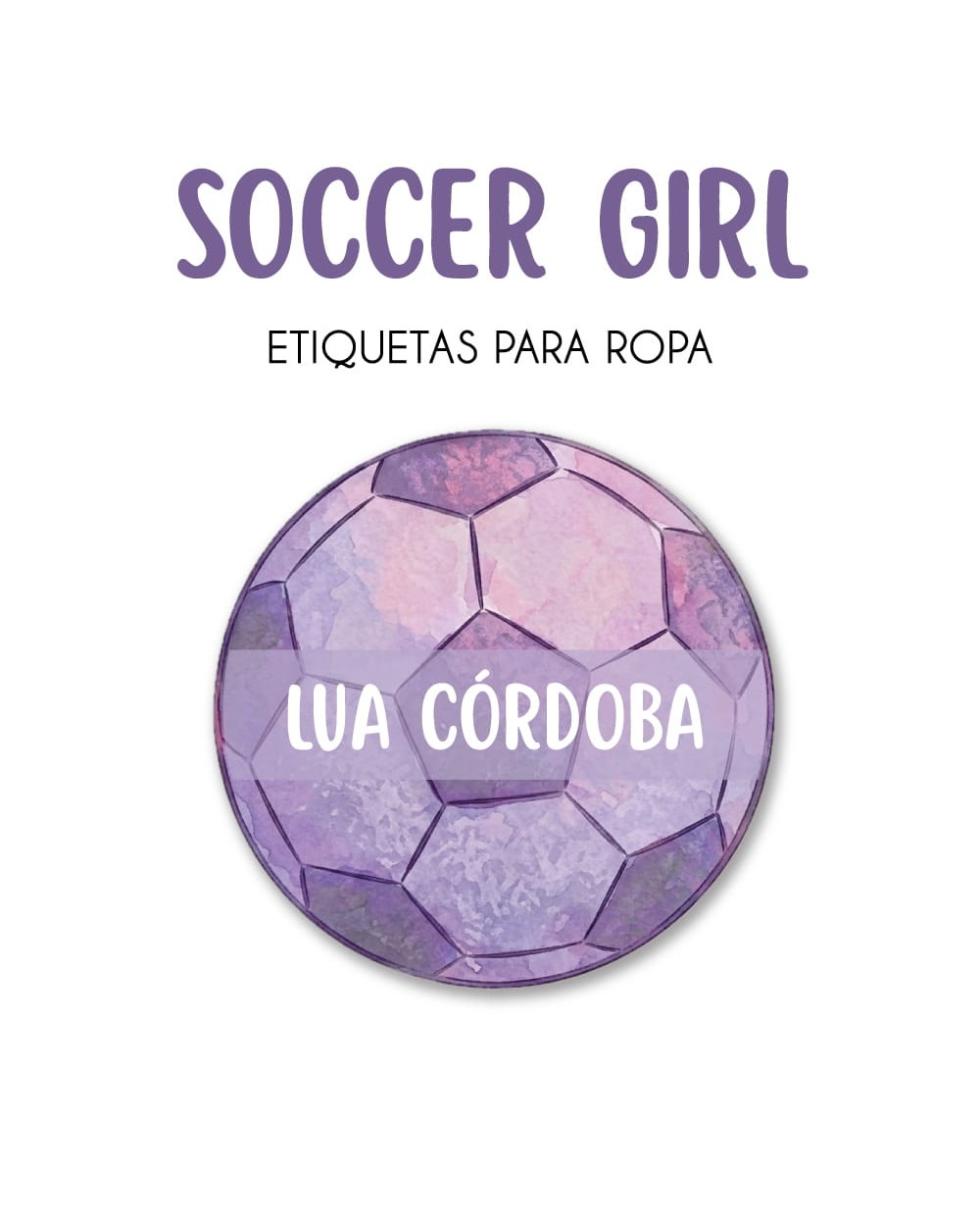 Ropa Soccer Girl-Etiquetas Para Ropa