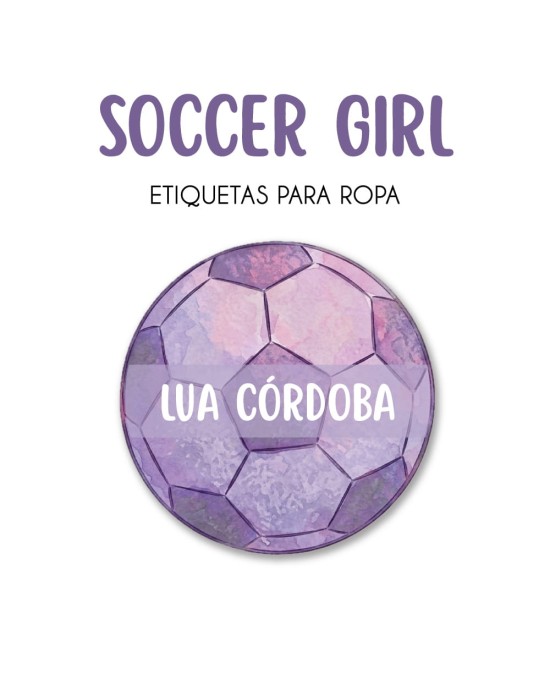 Ropa Soccer Girl-Etiquetas Para Ropa