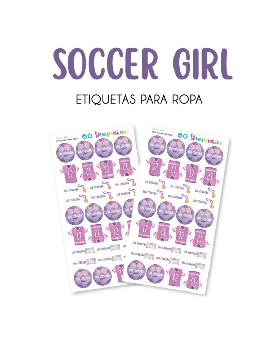Ropa Soccer Girl-Etiquetas Para Ropa