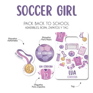 Pack Back to School Soccer Girl