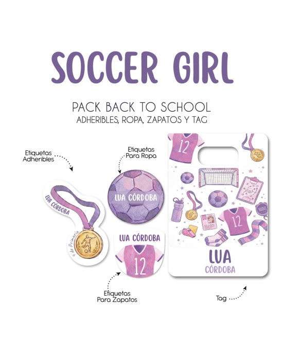 Pack Back to School Soccer Girl - Pack Back To School