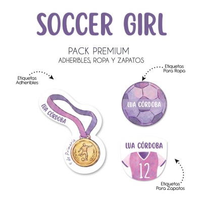 Pack Premium Ropa, Zapatos y Escuela Soccer Girl