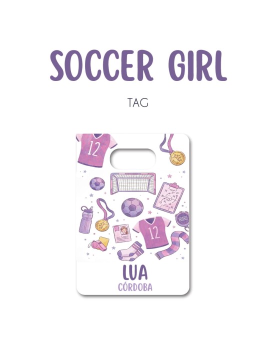 Tag Soccer Girl | Bag Tags