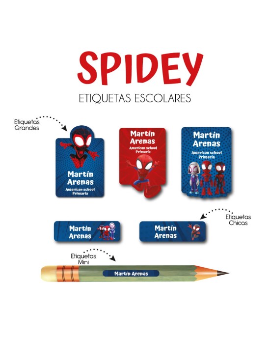 Pack Ropa y Escuela Spidey | Pack Ropa y Adheribles