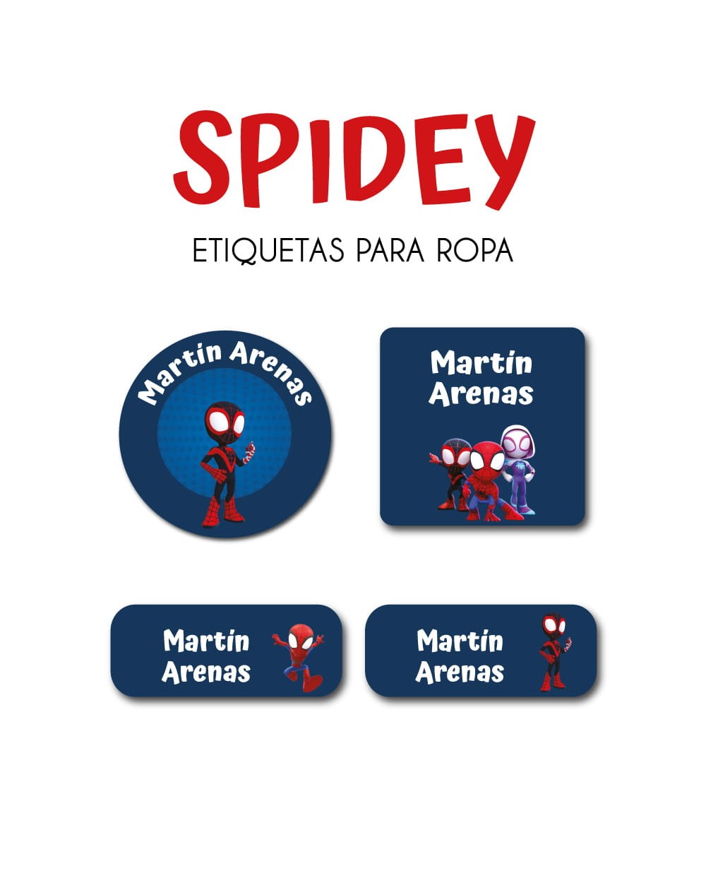 Ropa Spidey - Etiquetas Para Ropa Ropa Spidey - Etiquetas Para Ropa