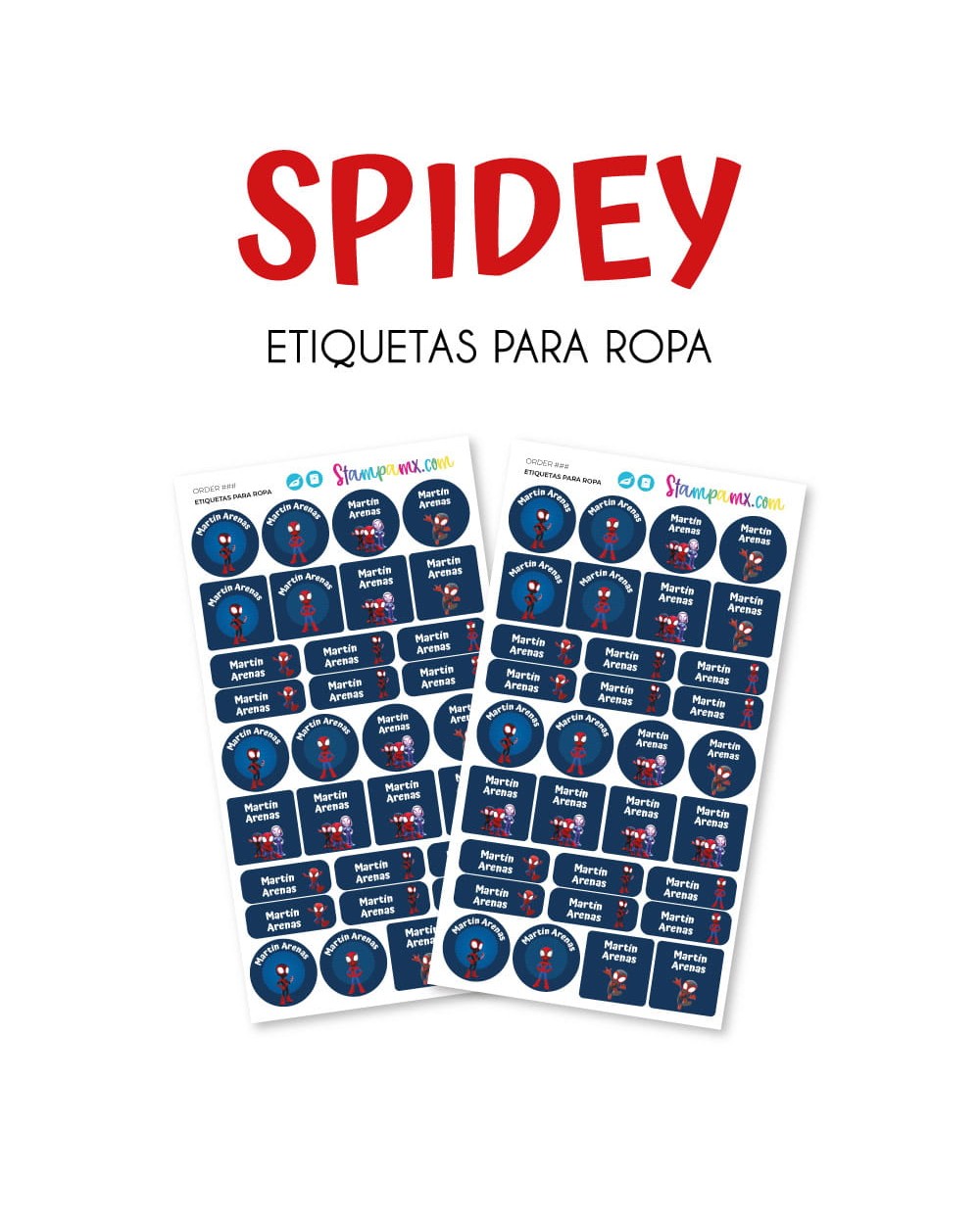 Ropa Spidey - Etiquetas Para Ropa Ropa Spidey - Etiquetas Para Ropa