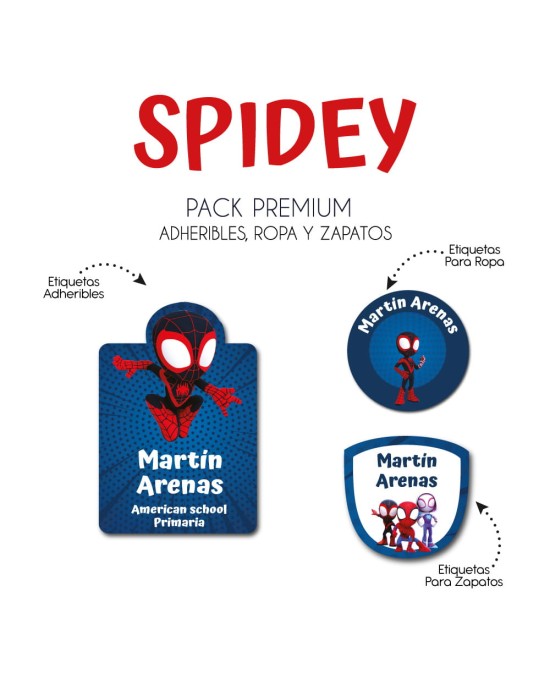 Pack Premium Ropa, Zapatos y Escuela Spidey