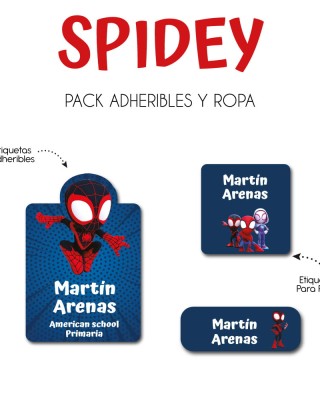 Pack Ropa y Escuela Spidey