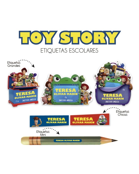 Escuela Adheribles Toy Story-Etiquetas Para Escuela Escuela Adheribles Toy Story-Etiquetas Para Escuela