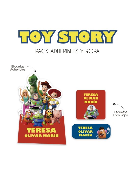 Pack Ropa y Escuela Toy Story | Pack Ropa y Adheribles Pack Ropa y Escuela Toy Story | Pack Ropa y Adheribles