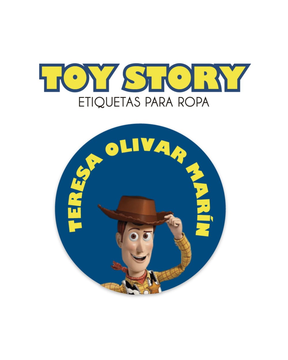 Ropa Toy Story-Etiquetas Para Ropa