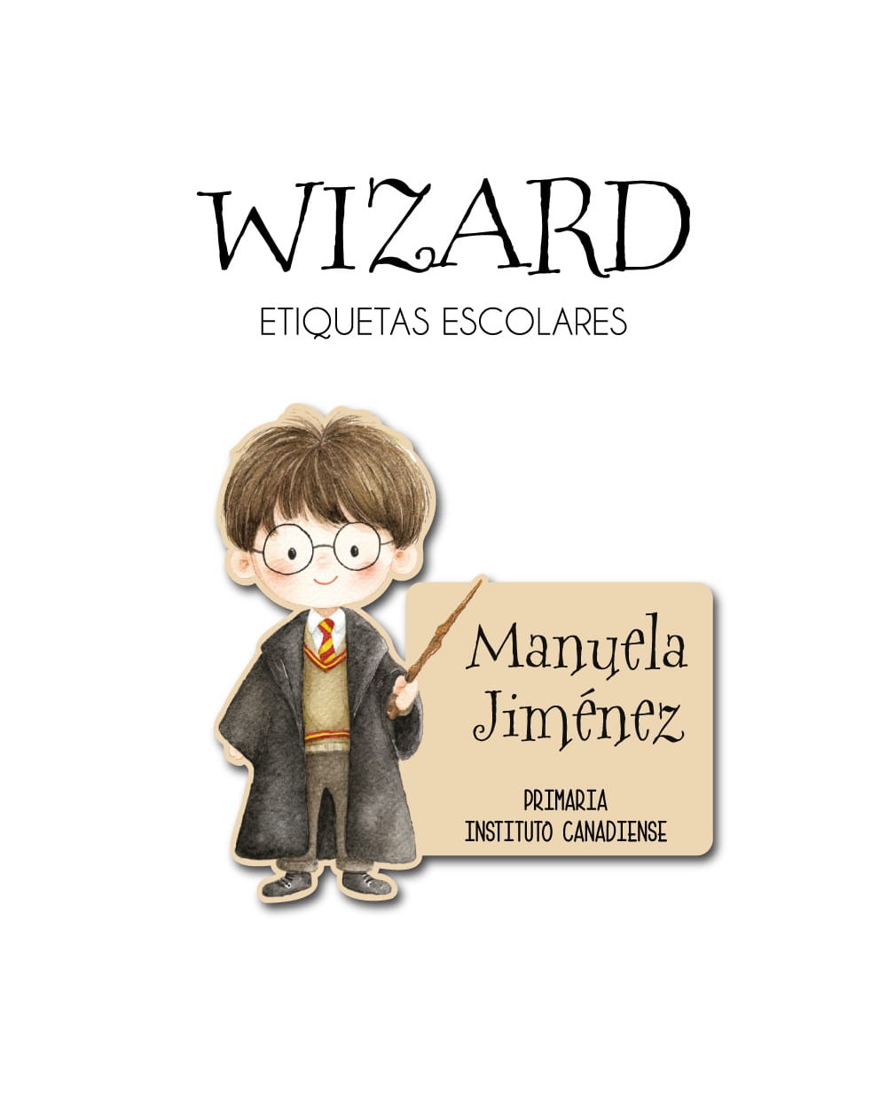 Escuela Adheribles Wizard-Etiquetas Para Escuela Escuela Adheribles Wizard-Etiquetas Para Escuela