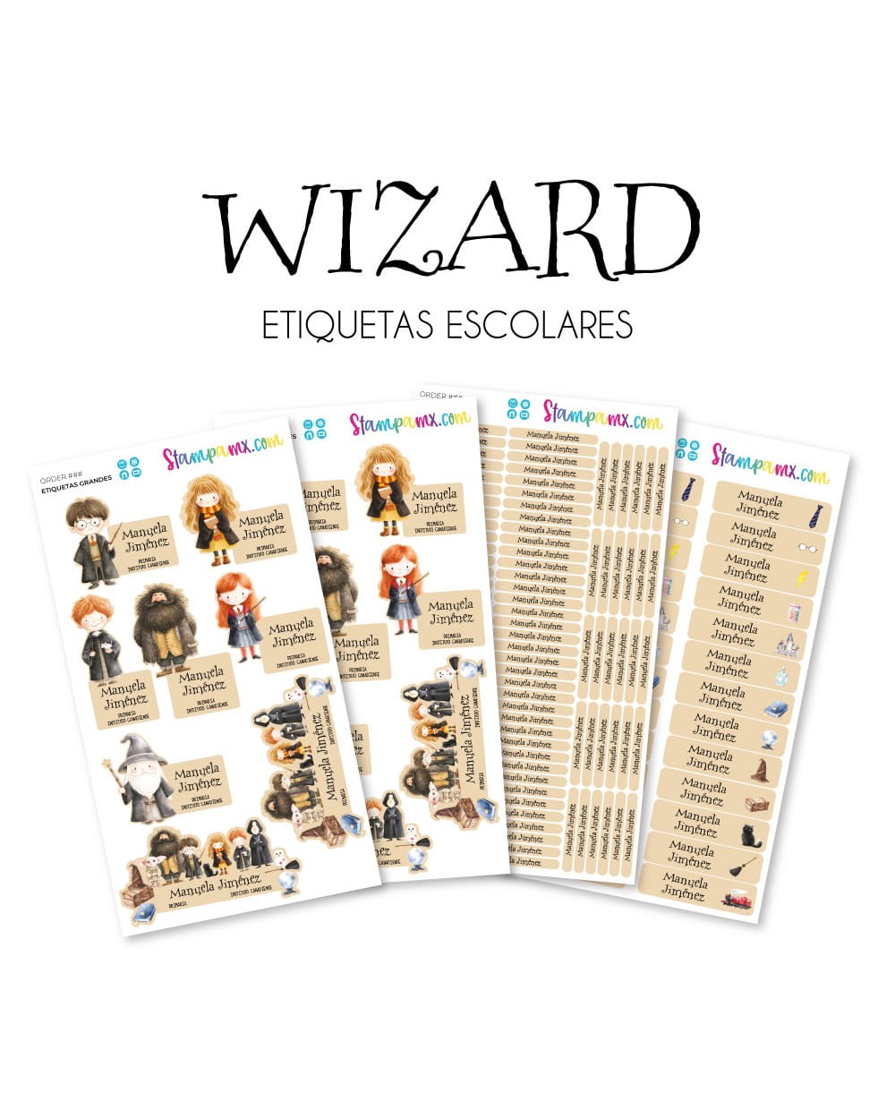 Escuela Adheribles Wizard-Etiquetas Para Escuela Escuela Adheribles Wizard-Etiquetas Para Escuela
