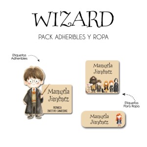 Pack Ropa y Escuela Wizard