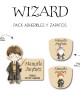Pack Escuela y Zapatos Wizard | Pack Adheribles y Zapatos