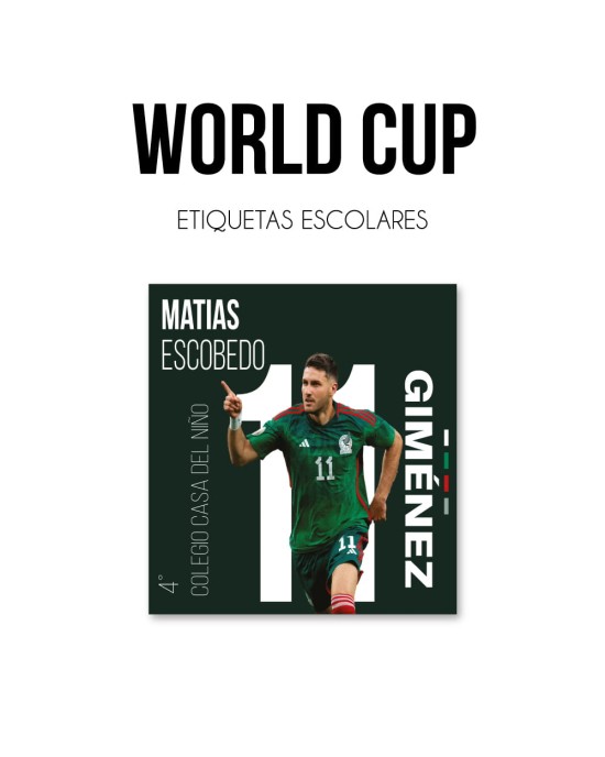 Escuela Adheribles World Cup - Etiquetas Para Escuela Escuela Adheribles World Cup - Etiquetas Para Escuela