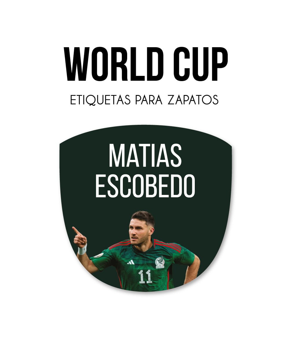 Paquete de etiquetas para Zapato World Cup Paquete de etiquetas para Zapato World Cup