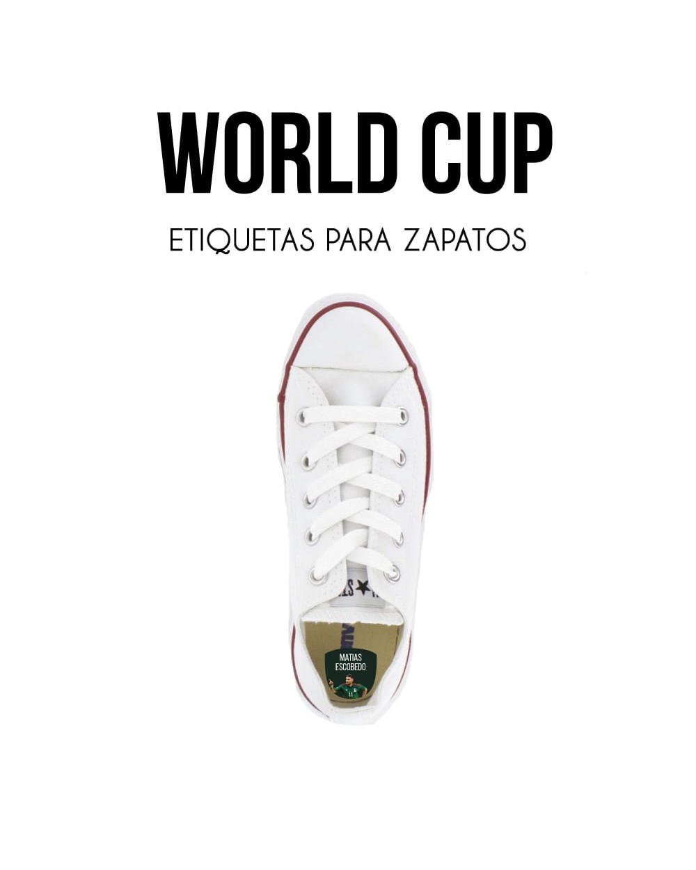 Paquete de etiquetas para Zapato World Cup Paquete de etiquetas para Zapato World Cup