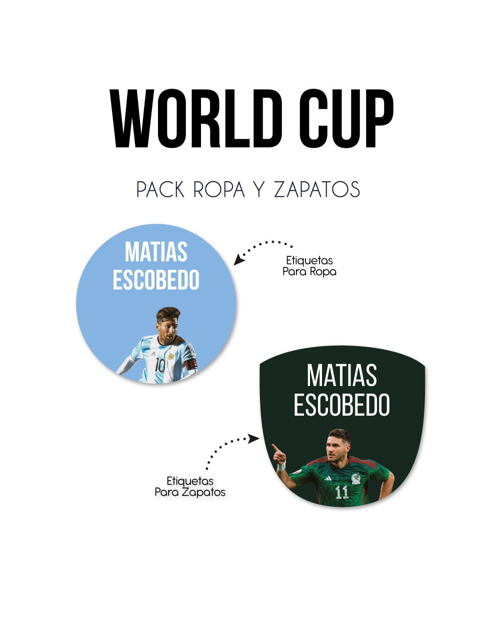 Pack Ropa y Zapatos World Cup | Pack Ropa y Zapatos