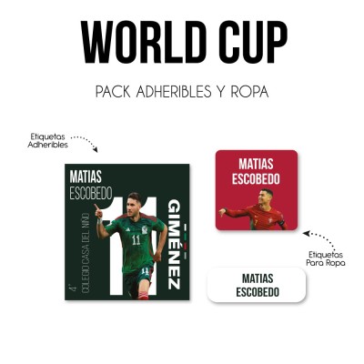 Pack Ropa y Escuela World Cup