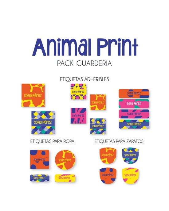 Pack Guardería Animal Print | Pack Guarderia