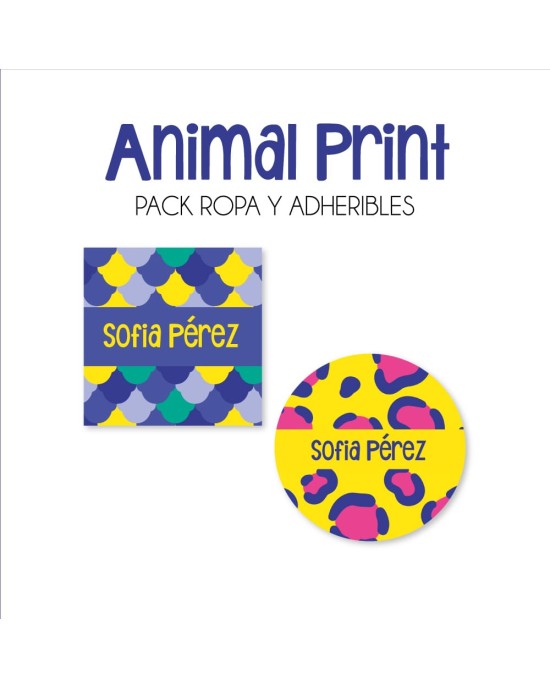 Pack Ropa y Escuela Animal Print | Pack Ropa y Adheribles