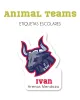 Escuela Adheribles Animal Teams-Etiquetas Para Escuela Escuela Adheribles Animal Teams-Etiquetas Para Escuela