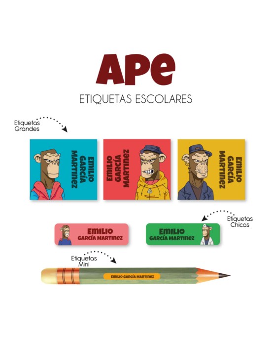 Escuela Adheribles Cute Dog-Etiquetas Para Escuela