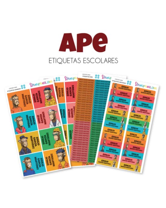 Escuela Adheribles Cute Dog-Etiquetas Para Escuela