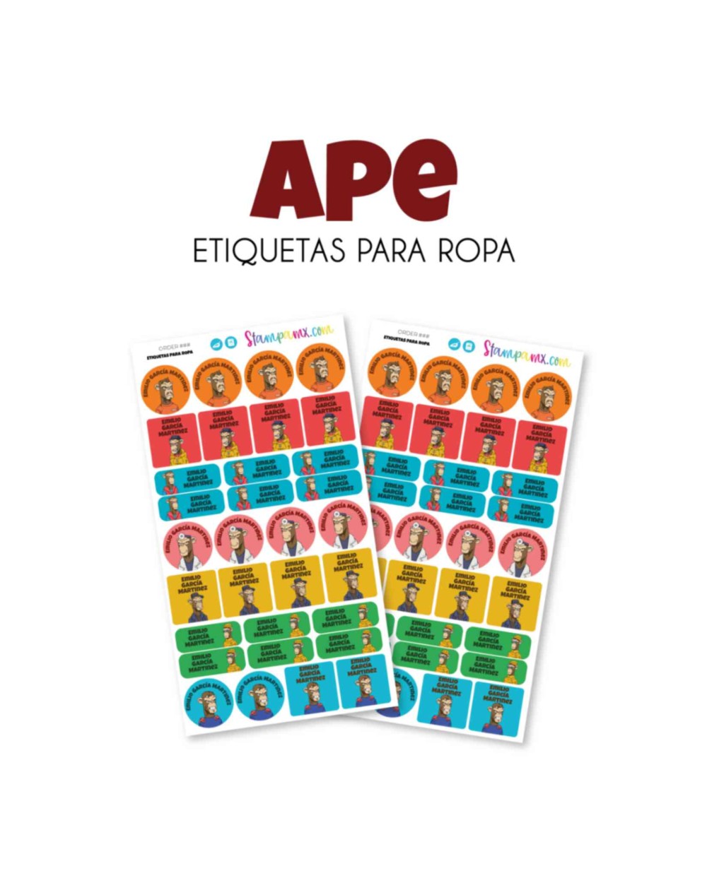 Ropa Ape | Etiquetas Para Ropa Ropa Ape | Etiquetas Para Ropa