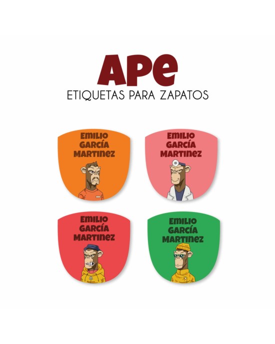 Pack Escuela y Zapatos Ape | Pack Adheribles y Zapatos