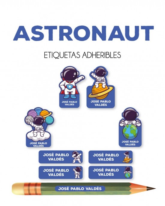 Pack Escuela y Zapatos Astronaut | Pack Adheribles y Zapatos