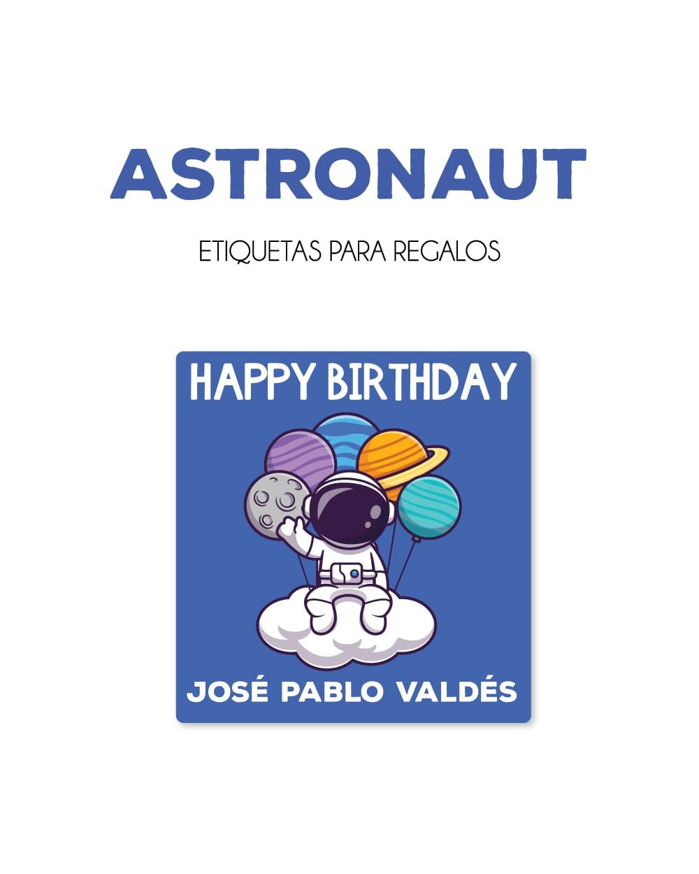 Paquete de etiquetas para Regalo Astronaut - Etiquetas Para Regalos Paquete de etiquetas para Regalo Astronaut - Etiquetas Para Regalos