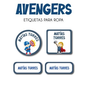 Pack Ropa y Escuela Avengers