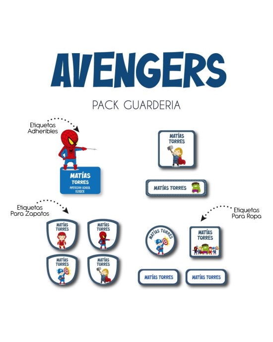 Kit Guarderia Avengers | Pack Guarderia