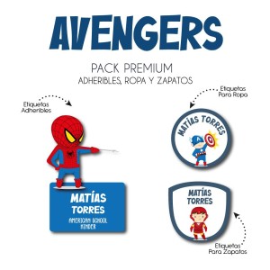 Pack Premium Ropa, Zapatos y Escuela Avengers