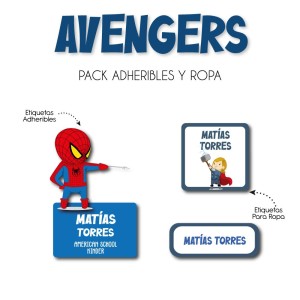 Pack Ropa y Escuela Avengers