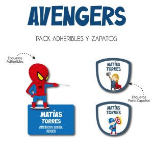 Pack Escuela y Zapatos Avengers
