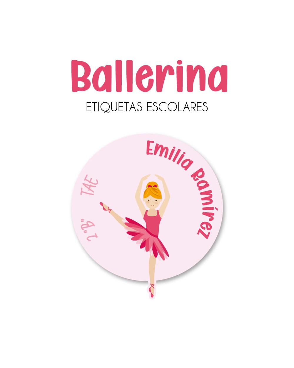 Escuela Adheribles Ballerina - Etiquetas Para Escuela Escuela Adheribles Ballerina - Etiquetas Para Escuela