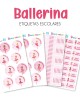 Escuela Adheribles Ballerina - Etiquetas Para Escuela Escuela Adheribles Ballerina - Etiquetas Para Escuela