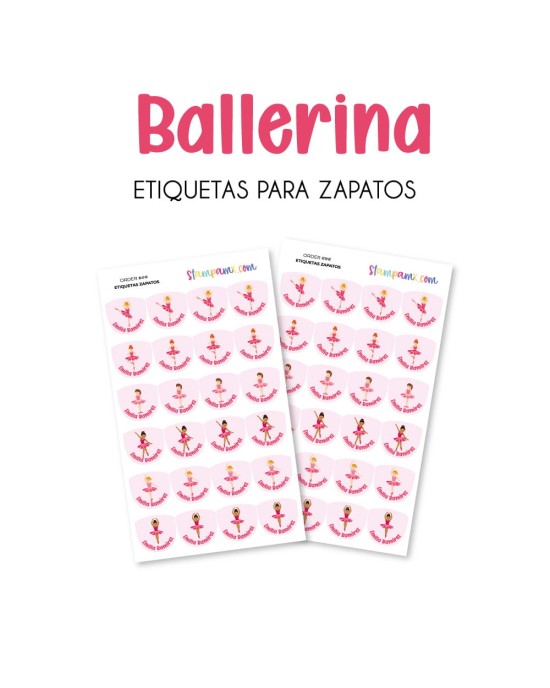 Paquete de etiquetas para Zapato Ballerina Paquete de etiquetas para Zapato Ballerina