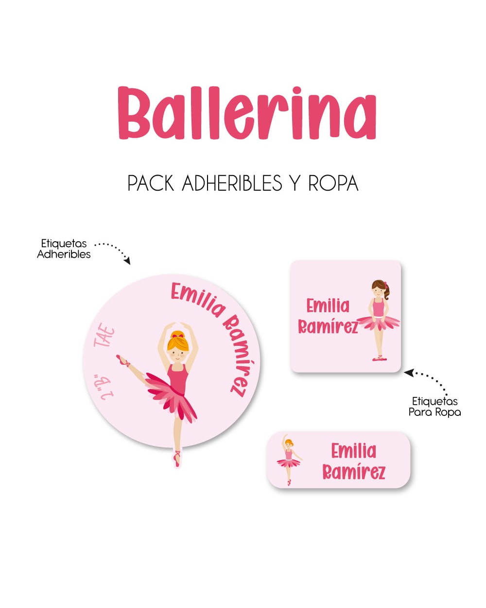 Pack Ropa y Escuela Ballerina | Pack Ropa y Adheribles