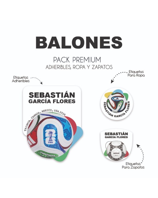 Pack Premium Ropa, Zapatos y Escuela Balones