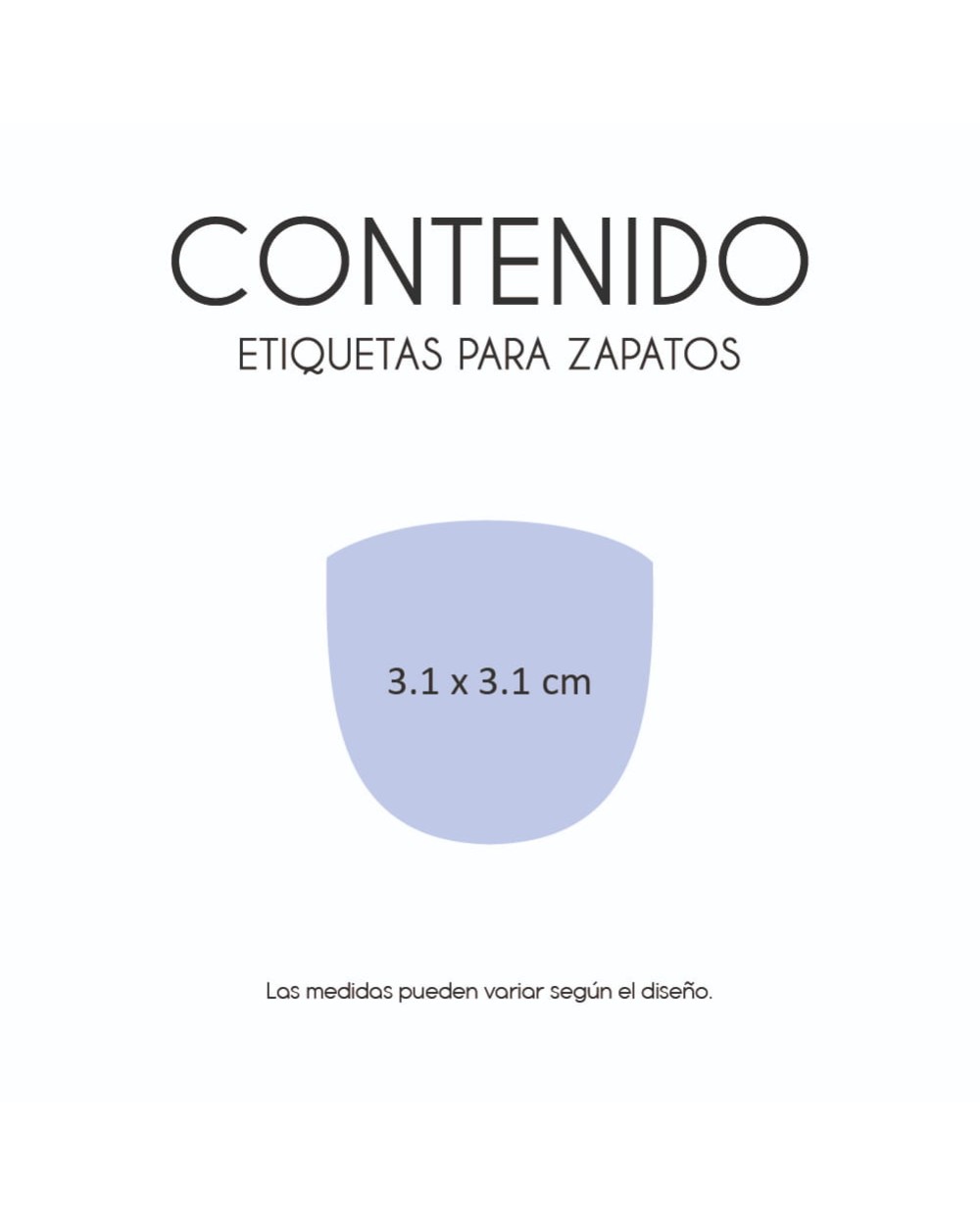 Paquete de etiquetas para Zapato Balones