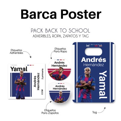 Pack Back to School Barca Poster